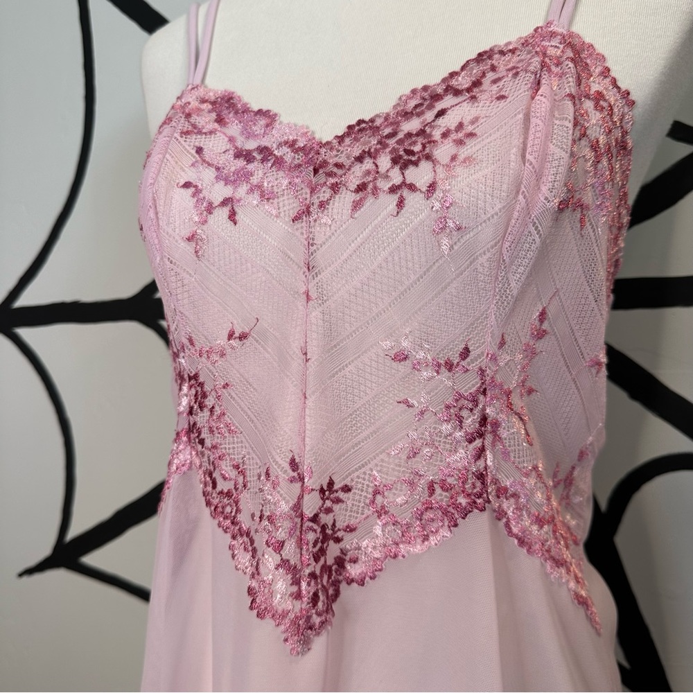 pink sheer lace dress - Picture 4 of 6